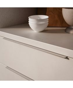 Emuca Maniglia per mobile Setuba, L 104 mml, interasse 64 mm, Alluminio, Anodizzato opacoto