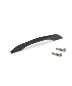 Emuca Maniglia per mobili Varna, L 181 mm, interasse 160 mm, Verniciato nero, Zamato