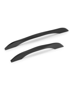 Emuca Maniglia per mobili Varna, L 181 mm, interasse 160 mm, Verniciato nero, Zamato