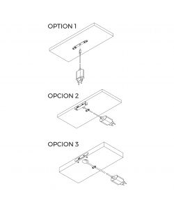 Emuca Connettore USB A+C Linky (81x12mm), 5V DC 2A (10W), Plastica nera, Tecnoplastica 1 UN