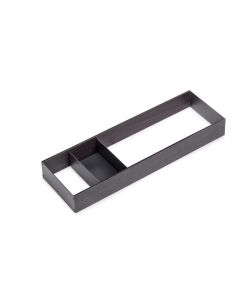 Emuca Organizzatore Orderbox per cassetto, 150x470 mm, Grigio antracite, Acciaio e Legno 1 UN