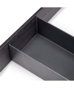 Emuca Organizzatore Orderbox per cassetto, 150x470 mm, Grigio antracite, Acciaio e Legno 1 UN
