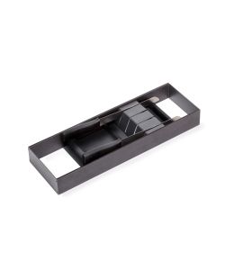 Emuca Portacoltelli Orderbox per cassetto, 150x470 mm, Grigio antracite, Acciaio e Legno 1 UN