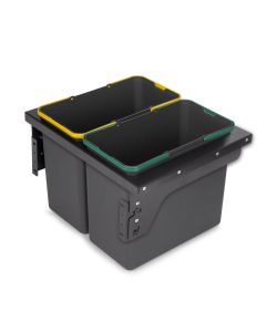 Emuca Recycle, Contenitore per la raccolta differenziata 2x24lt