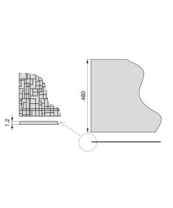 Emuca Tappetino antiscivolo per cassetti, Effetto Net, Plastica grigio antracite, Tecnoplastica 1 UN