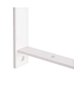 Emuca Set di supporti per mensole in legno Shelf con forma triangolare, Acciaio, Verniciato bianco 1 SET