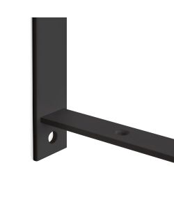 Emuca Set di supporti per mensole in legno Shelf con forma triangolare, Acciaio, Verniciato nero 1 SET