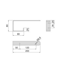 Emuca Set di supporti per mensole in legno Shelf con gancio integrato, Acciaio, Verniciato nero 1 SET