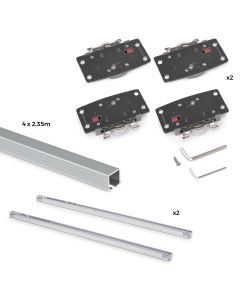Emuca Kit di ferramenta per 2 porte scorrevoli e armadio