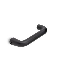 Emuca Maniglie per serrature di porte da interno in vetro, Modello U, alluminio, Verniciato nero 1 SET