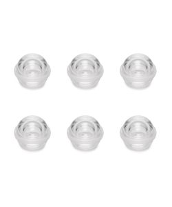 Set di 6 tappi adesivi semisferici per porte, fissaggio a pavimento, plastica, trasparente 1 LOTTO