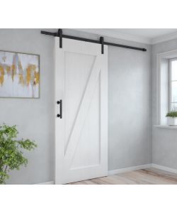 Emuca Maniglia per porte scorrevoli in legno Pasadena, lunghezza 240 mm, interasse 180 mm, Acciaio, texture Nera -