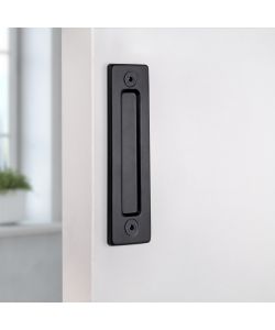 Emuca Maniglia per porte scorrevoli in legno Pasadena, lunghezza 240 mm, interasse 180 mm, Acciaio, texture Nera -