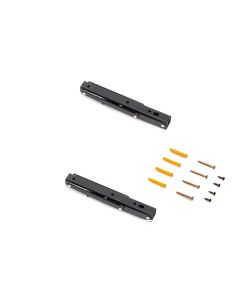 Emuca Set di supporti pieghevoli, lunghezza 203 mm, Acciaio, Verniciato nero 1 SET