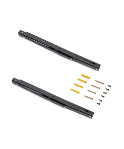 Emuca Set di supporti pieghevoli, lunghezza 403 mm, Acciaio, Verniciato nero 1 SET