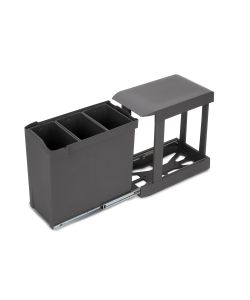 Emuca Pattumiere per raccolta differenziata per cucina, 3 x 10L
