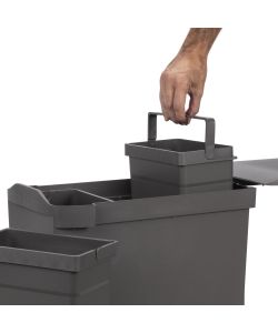 Emuca Pattumiere per raccolta differenziata per cucina, 3 x 10L