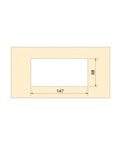 Passacavi da tavolo Emuca Quadrum, rettangolare, 159x80 mm, da incasso, Alluminio, Verniciato nero 1 UN