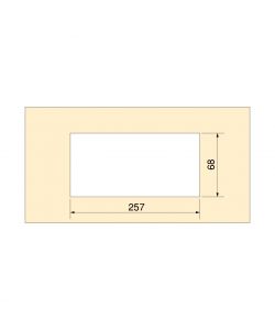 Passacavi da tavolo Emuca Quadrum, rettangolare, 269x80 mm, da incasso, Alluminio, Verniciato nero 1 UN