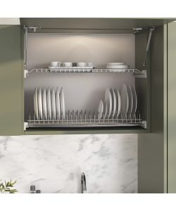 Emuca Scolapiatti Suprastar per modulo, 700, Verniciato alluminio, Acciaio 1 UN