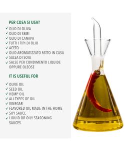 Classe Oliera in Vetro Borosilicato - Salvagoccia - 1000cc