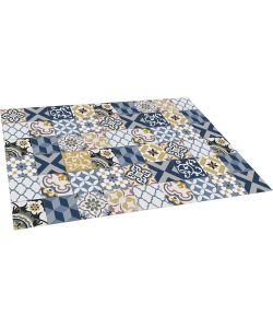 STOR PLANET Tappeto vinilico ARTDECO Patch Blu 120x180 cm antiscivolo