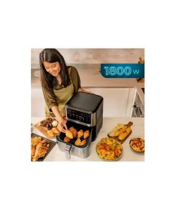 Cecotec Friggitrice ad Aria 1800W 8 Litri Inox Nero Design Compatto