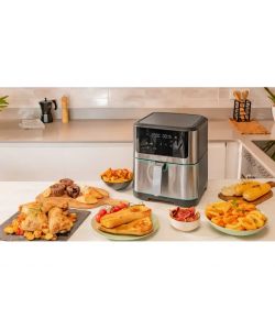 Cecotec Friggitrice ad Aria 1800W 8 Litri Inox Nero Design Compatto