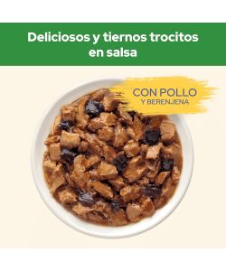 Purina Cat Chow Cibo Umido Pollo Melanzane 85 g per Gatti Sterilizzati