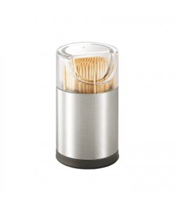 Tescoma Dispenser Stuzzicadenti Inox 45x80 mm - Acciaio e Plastica Trasparente