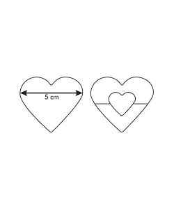 Tescoma Stampi Biscotti Cuore - Metallo - 5x4.5 cm