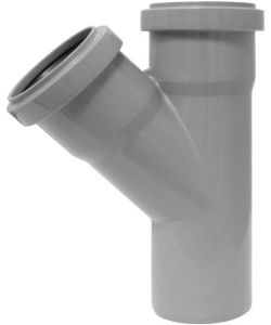 Pestan HTEA ABZWEIG d.50/d.50 45� Grigio per Drenaggio in Polipropilene