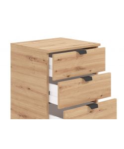 Swiss Cassettiera 5 Cassetti in Rovere Anticato - 45x40x95 cm - Facile da Assemblare