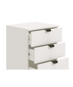 Swiss Cassettiera Bianca 5 Cassetti - Truciolare Melaminico - 45x40x95 cm