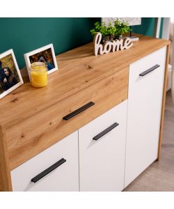 Madia Tripla Anta in Rovere e Bianco - Stile Minimal e Pratica