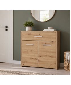 Rovere - Mobile Multiuso Minimalista - 80,5x33x80,5 cm - 2 Ante e Cassetto