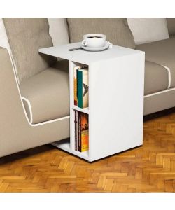 Tavolino da divano Newceylin porta computer vani a giorno bianco