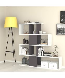 Libreria bifacciale Aktif 145x145x29 cm. bianco ghisa