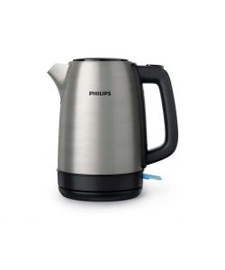 Philips Bollitore Elettrico Inox 1.7L 2200W Nero con Coperchio a Molla