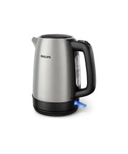Philips Bollitore Elettrico Inox 1.7L 2200W Nero con Coperchio a Molla