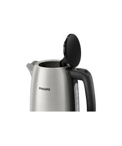 Philips Bollitore Elettrico Inox 1.7L 2200W Nero con Coperchio a Molla