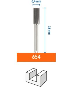 Dremel Fresa HSS 6,4 mm per legno - Accessorio per utensili rotativi