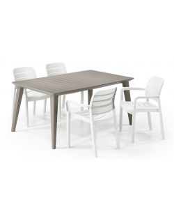 Keter Sedia Tisara Bianco 58x53x83 cm per Esterno con Braccioli