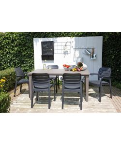 Keter Sedia da Esterno Tisara Antracite - 58x53x83 cm
