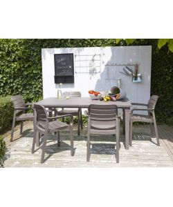 Keter Sedia Tisara da Esterno Resina Cappuccino Impilabile 58x53x83 cm