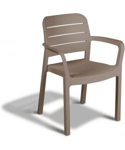 Keter Sedia Tisara da Esterno Resina Cappuccino Impilabile 58x53x83 cm
