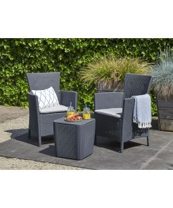 Keter Set da Pranzo per Esterni 3 pz Iowa Grafite 223929