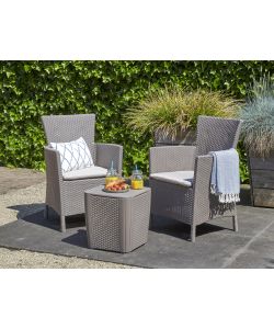 Set da balcone Iowa con cuscini Cappuccino Keter