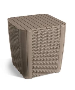 Keter Tavolino da Giardino Luzon in Vimini Arrotondato Cappuccino