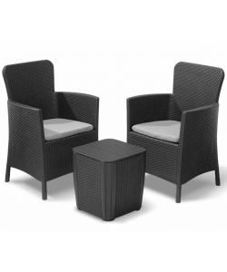 Keter Set Mobili da Balcone Miami 5 pz Grafite 223815